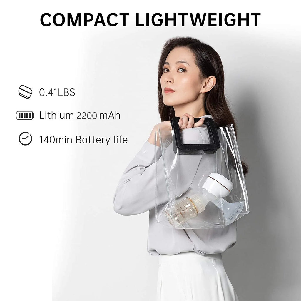 Electric breast pump automatic milking device in compact design with built-in lithium battery and USB power