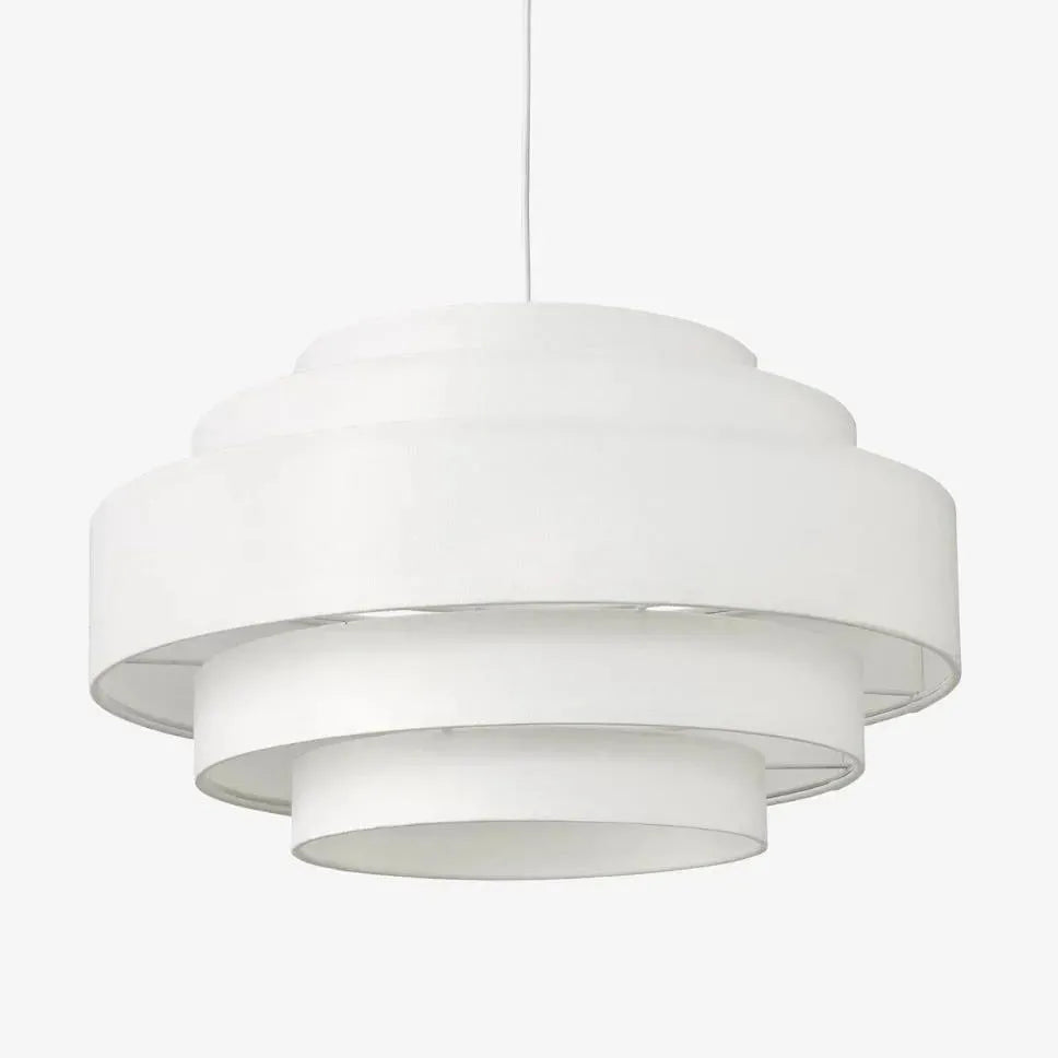 Beige 50cm fabric chandelier ceiling light Southeast Asian style for home dining bedroom