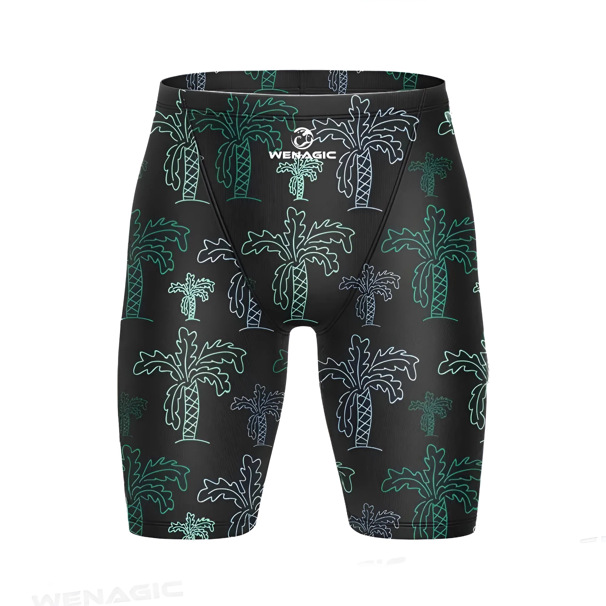 Men's swimming pants in briefs style with polyester and Lycra fabric, shown in multiple colour options
