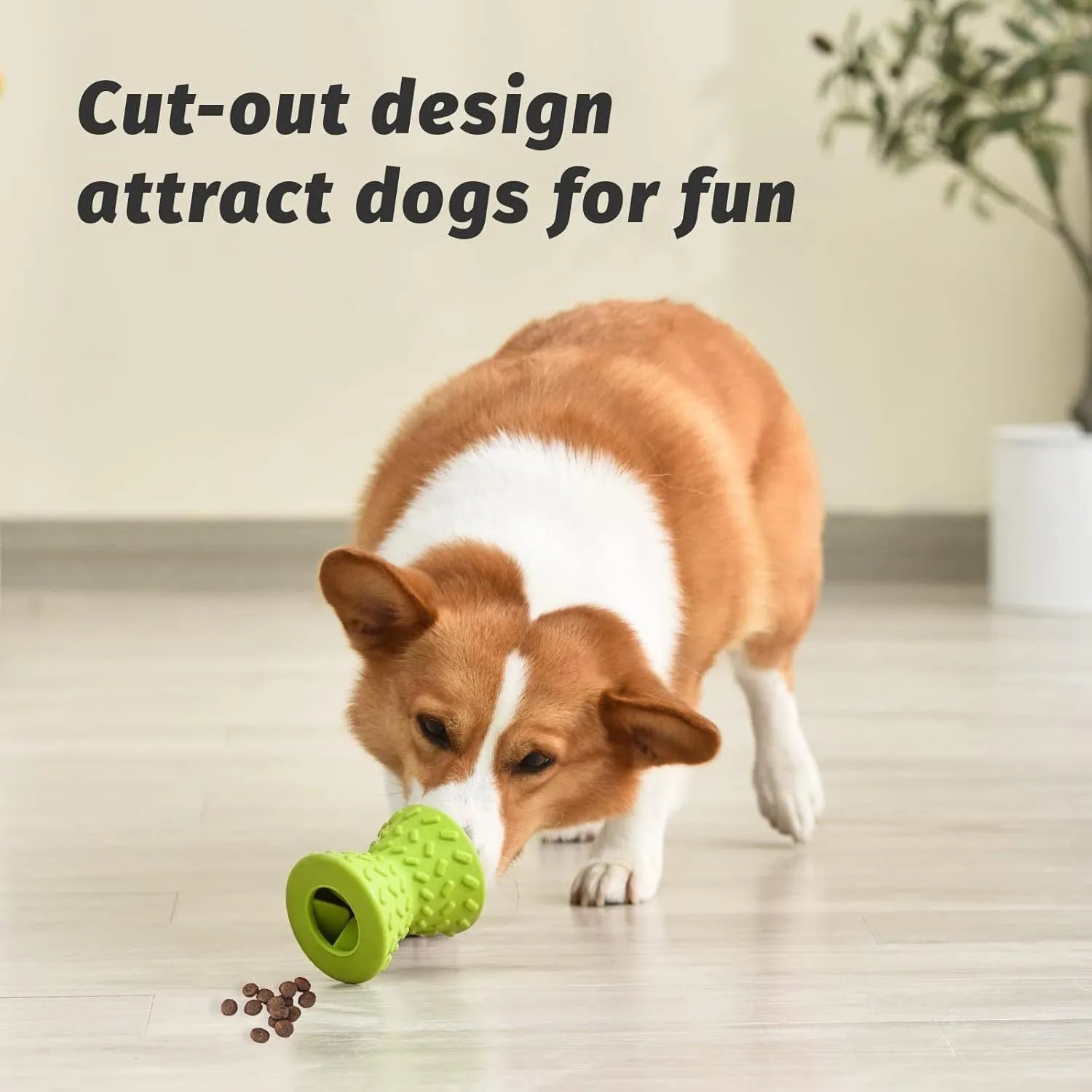 Blue natural rubber interactive treat-dispensing dog bone toy for aggressive chewers.
