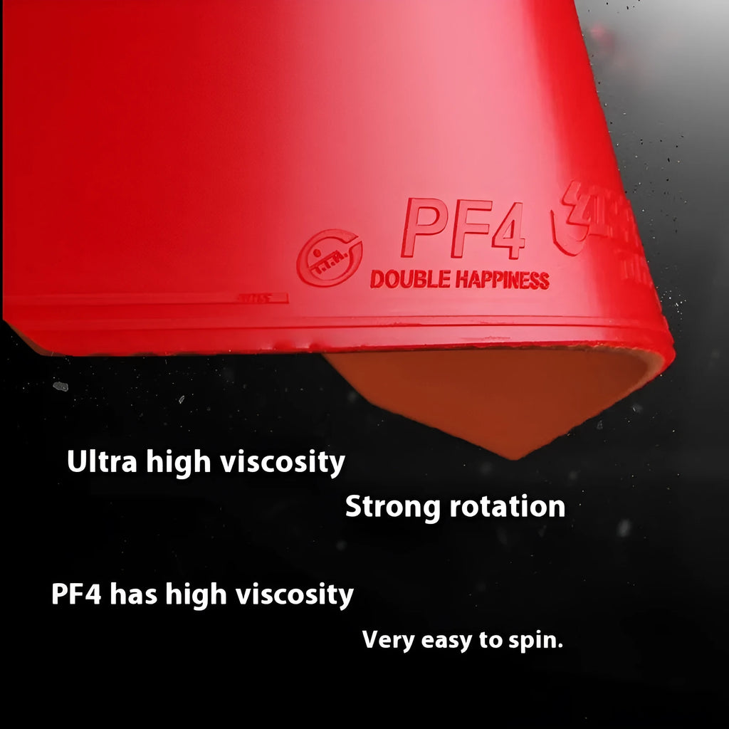 PF4-50 Fast Attack Sticky Classic table tennis racket in red or black with anti-spin rubber.