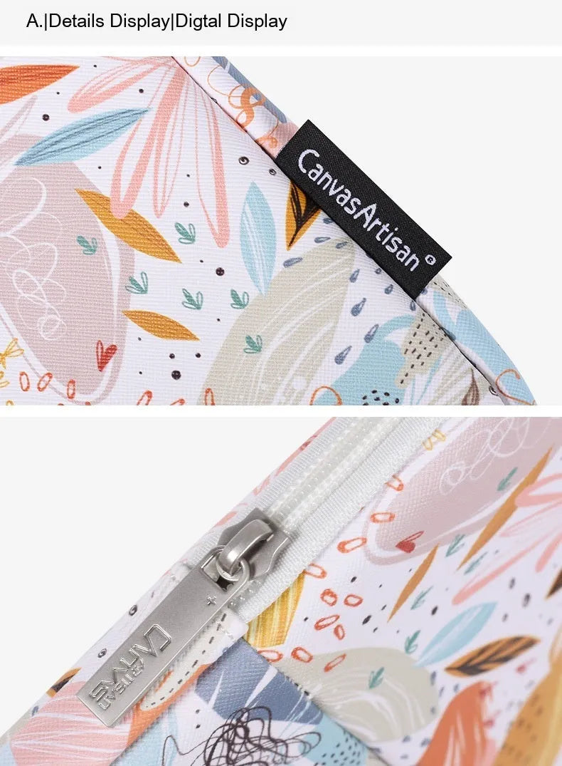 White waterproof laptop inner bag sleeve for 14-inch computers made from PU leather.