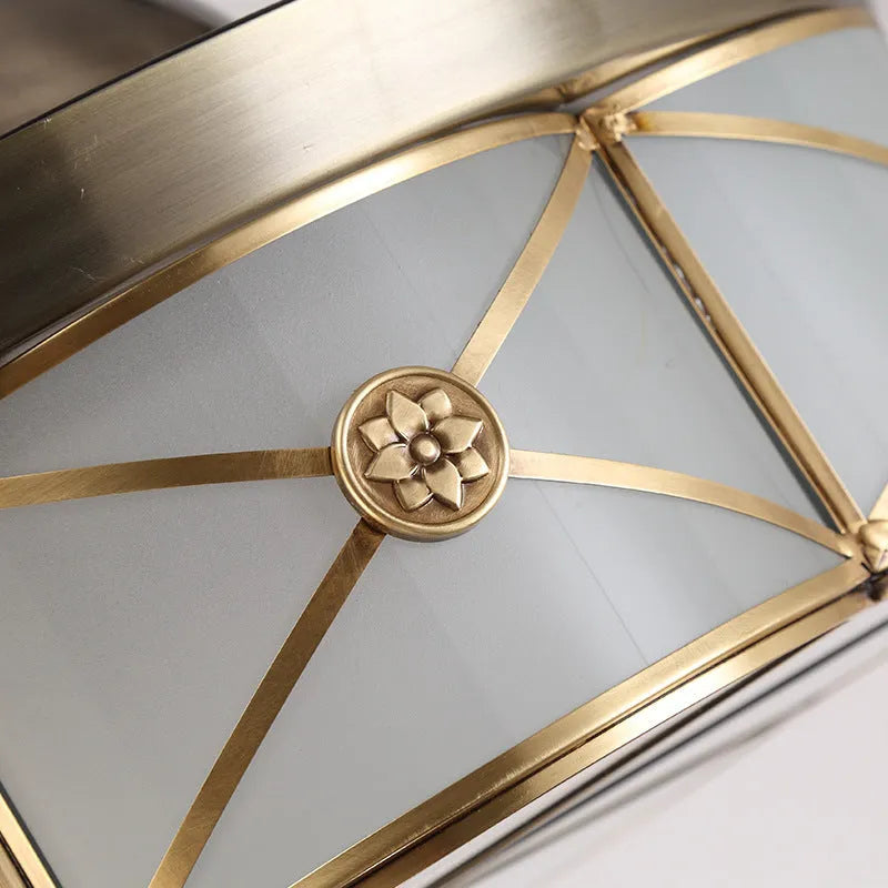 Gold 42-inch ceiling fan light with invisible blades and remote control