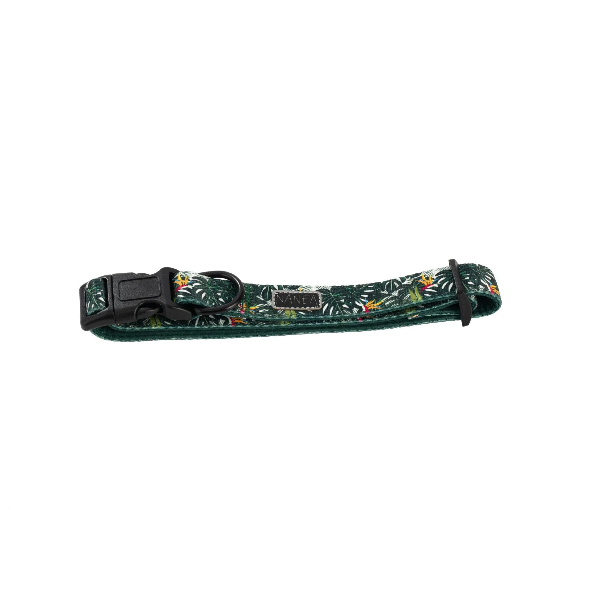 Six-piece adjustable cloth dog harness set with leash, collar, bow, towel, and clean-up bag in S, M, L sizes.
