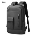 Oxford cloth business travel backpack with sewing line detailing in solid colour options
