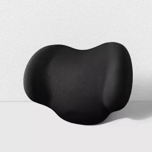 Memory cotton car headrest and back cushion set in black, green, grey or pink colours