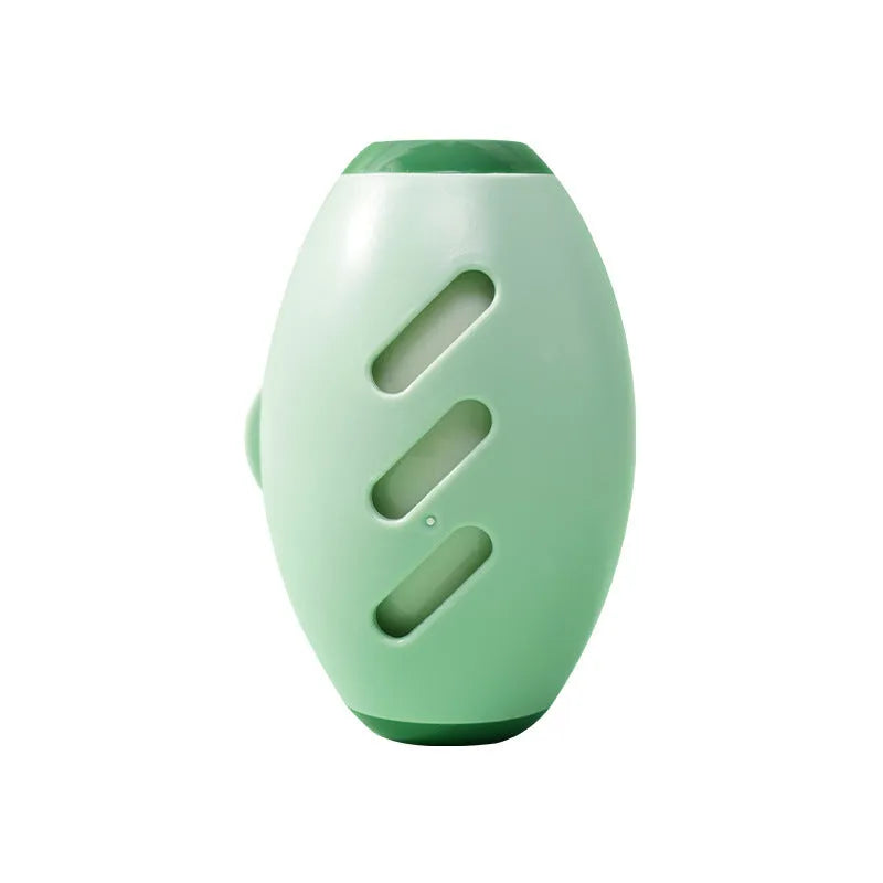 Green and white reusable gel lint roller ball for portable pet hair removal on clothing