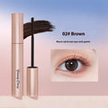 Long-lasting curling mascara in black and brown shades with curling wand applicator