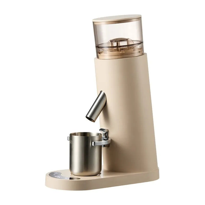 Portable electric coffee grinder with stainless steel body and 0.5L capacity