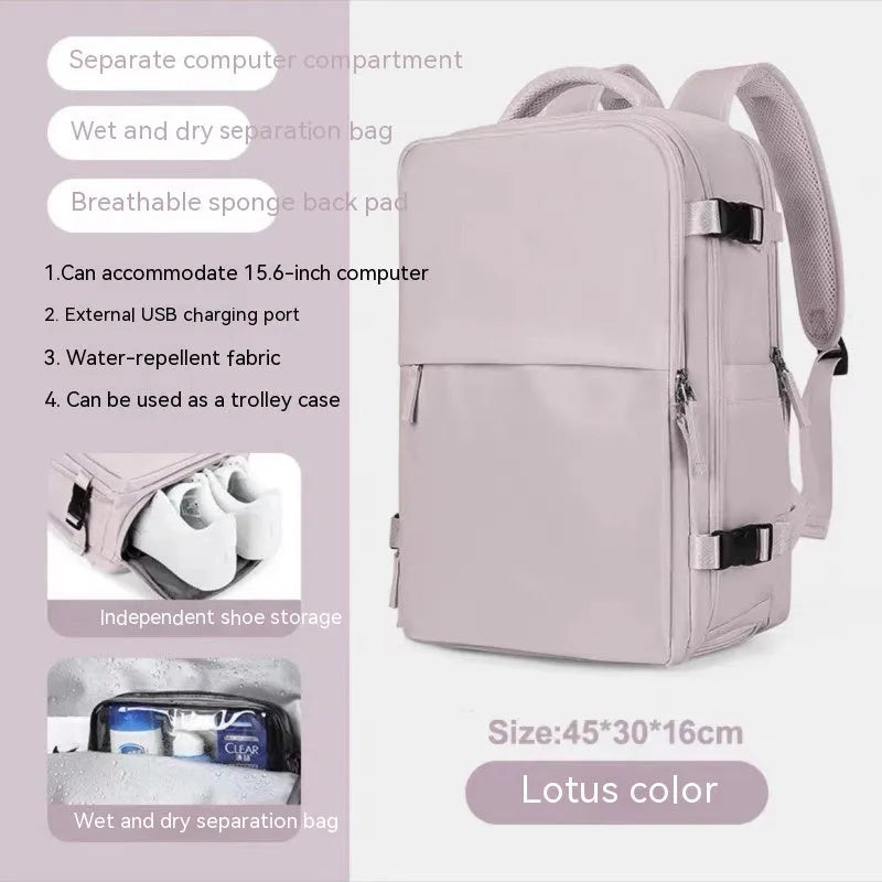 Large waterproof nylon mummy backpack shown in one of 32 available colours, suitable for travel and hiking.