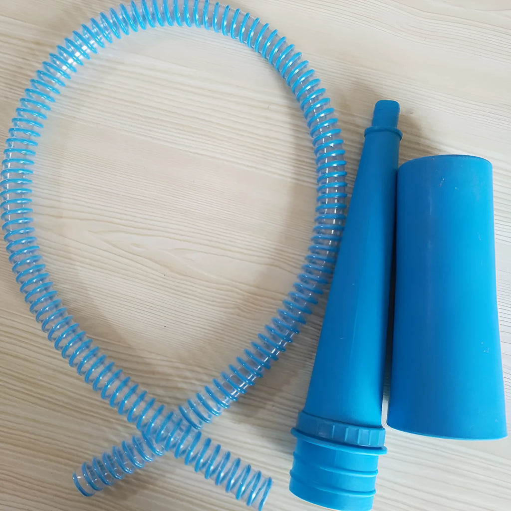 Blue 3 opp bag suction pipe vacuum cleaner accessory with round head, 114cm length
