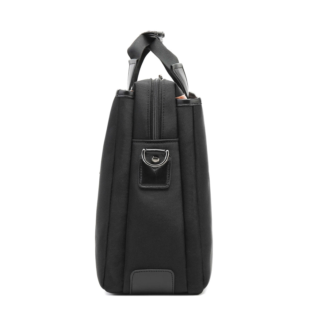 Black single-shoulder laptop backpack made of Oxford cloth with soft handle, 15 inch size
