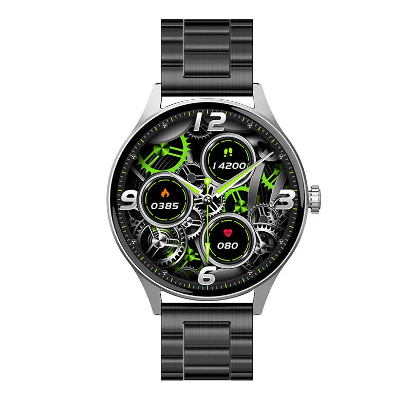 46mm smart watch with blood sugar monitoring and heart rate tracking on wrist