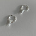 Geometric star ear clips for women with electroplated copper and white gold plating