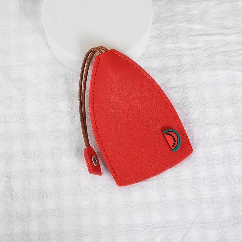 Colourful cartoon pull-out key case for car keys with PU leather construction