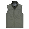 Men's casual outdoor cardigan vest with stand collar and zipper pockets in polyester fibre