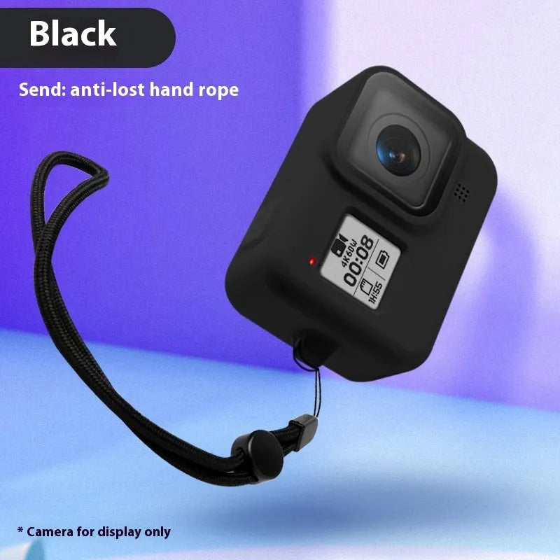 GoPro Hero8 Black protective sleeve and anti-lost strap accessory kit in silicone with multiple colour options