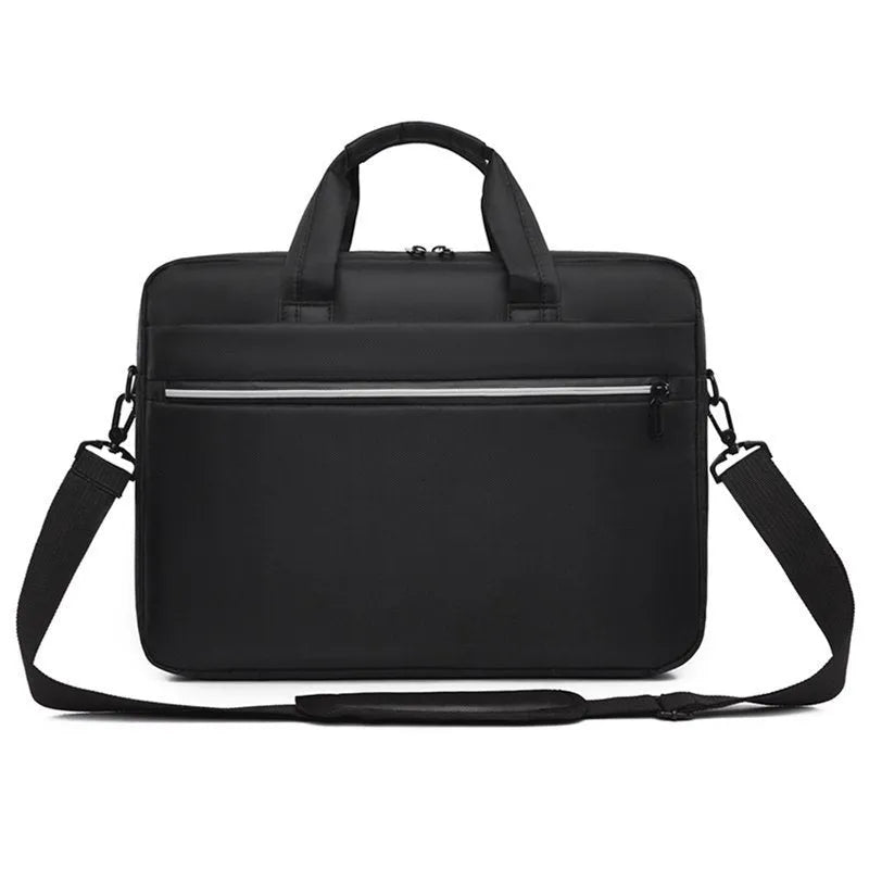 Simple fashion Oxford cloth business computer bag in black for 15 inch laptop with shoulder strap