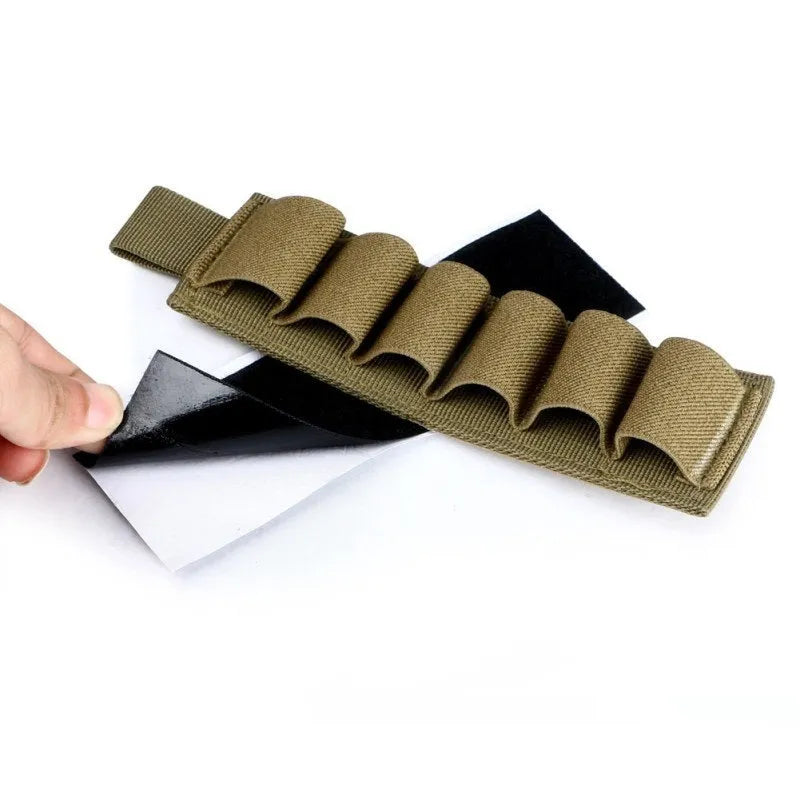 Tactical 6-hole storage sticker made from 1000D nylon fabric measuring 5cm by 16.5cm