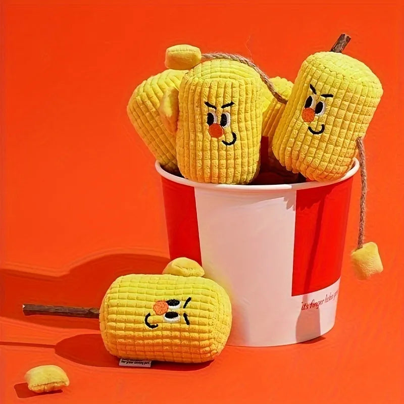 Polio wood corn cob cat dental cleaning toy with catnip measuring 7x6x15cm