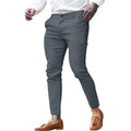 Men's slim fit stretch cotton twill pencil trousers in a choice of solid colours.