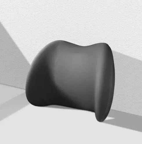 Memory cotton car headrest and back cushion set in black, green, grey or pink colours
