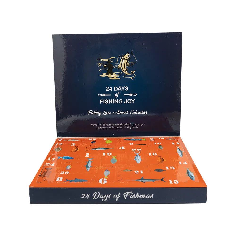 Metal Christmas Mino Bog fishing blind box set with 24 collectible pieces
