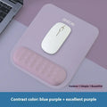 Ergonomic cloth silicone mouse pad with raised wrist support in mint green colour.