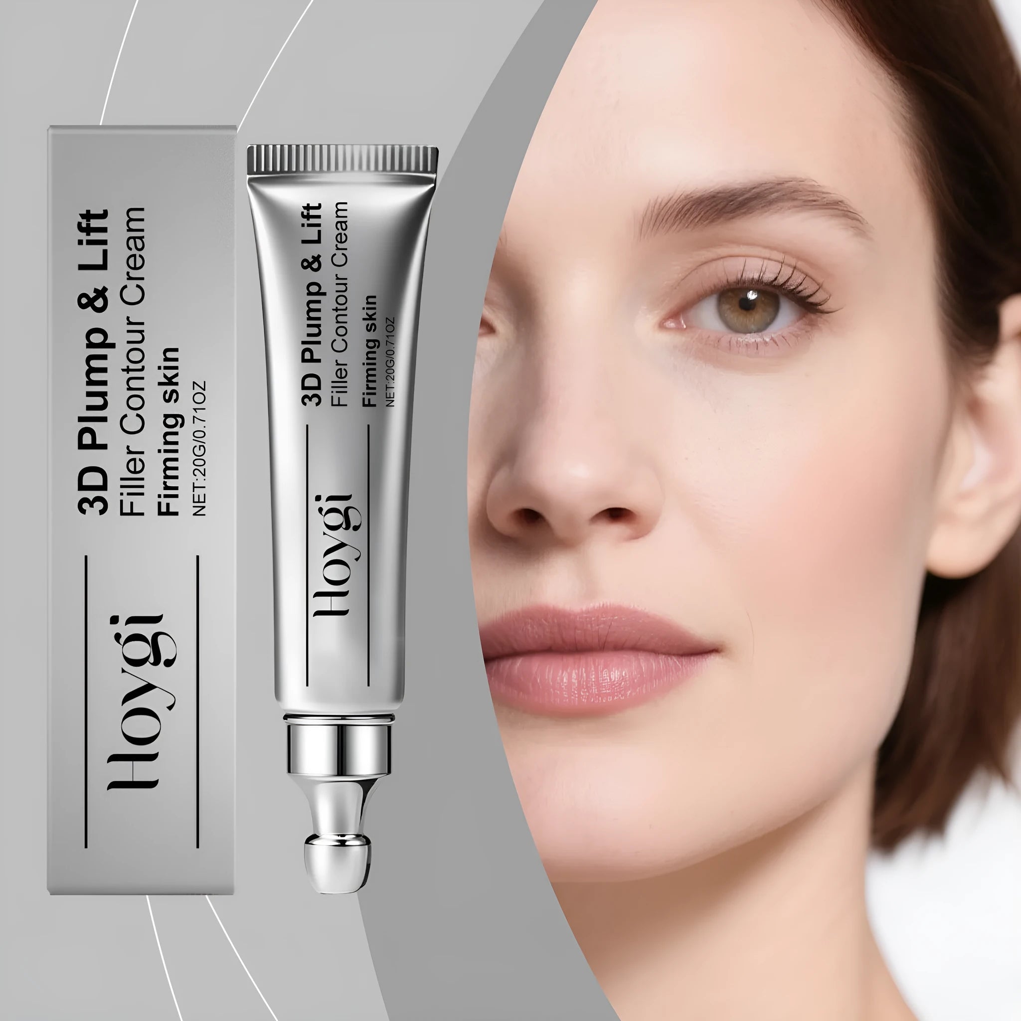 20g tube of moisturising nourishing eye cream with ceramide EOS, measuring 3x13.3cm.