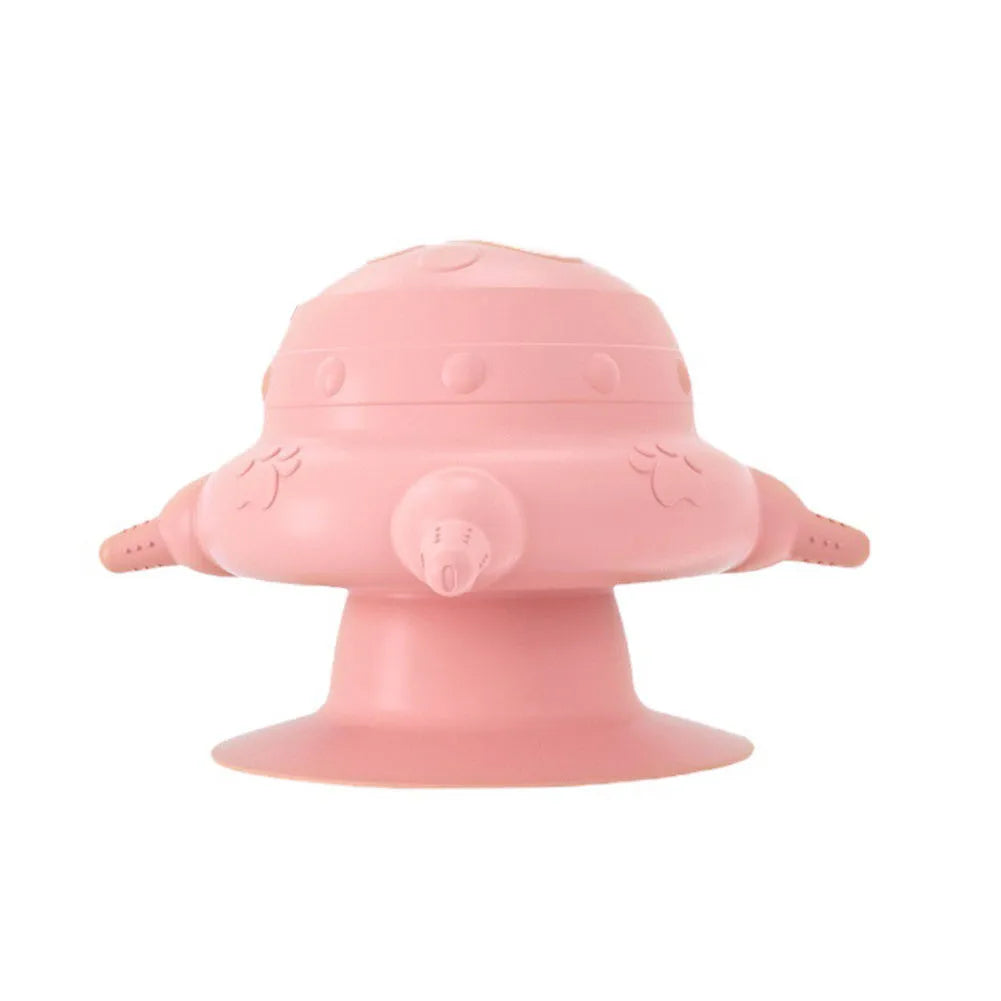 Pink silicone pet nursing bottle with bionic teat and wide base for feeding puppies and kittens.