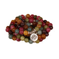 108-bead lotus hanging multi-layer bracelet with tourmaline colour alloy construction