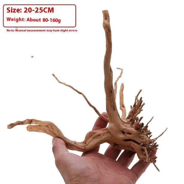 Xiaoqi root wood aquarium decoration ornament on a white background
