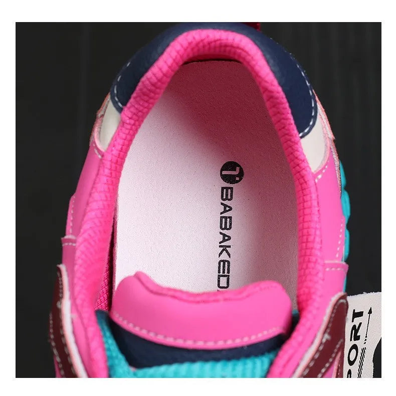 Pair of leather sports casual shoes with thick sole, wedge heel and front lace-up in multiple colour options