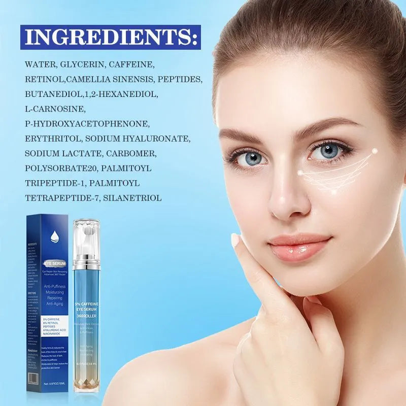 15ml household moisturising retinol caffeine eye serum for all skin types