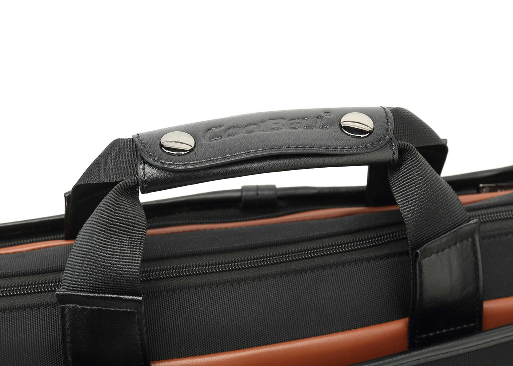Black single-shoulder laptop backpack made of Oxford cloth with soft handle, 15 inch size