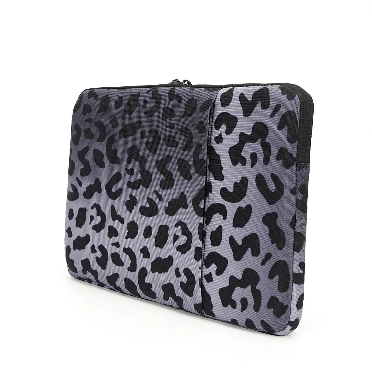 Leopard print waterproof laptop sleeve for 13-inch to 16-inch computers with anti-shock protection