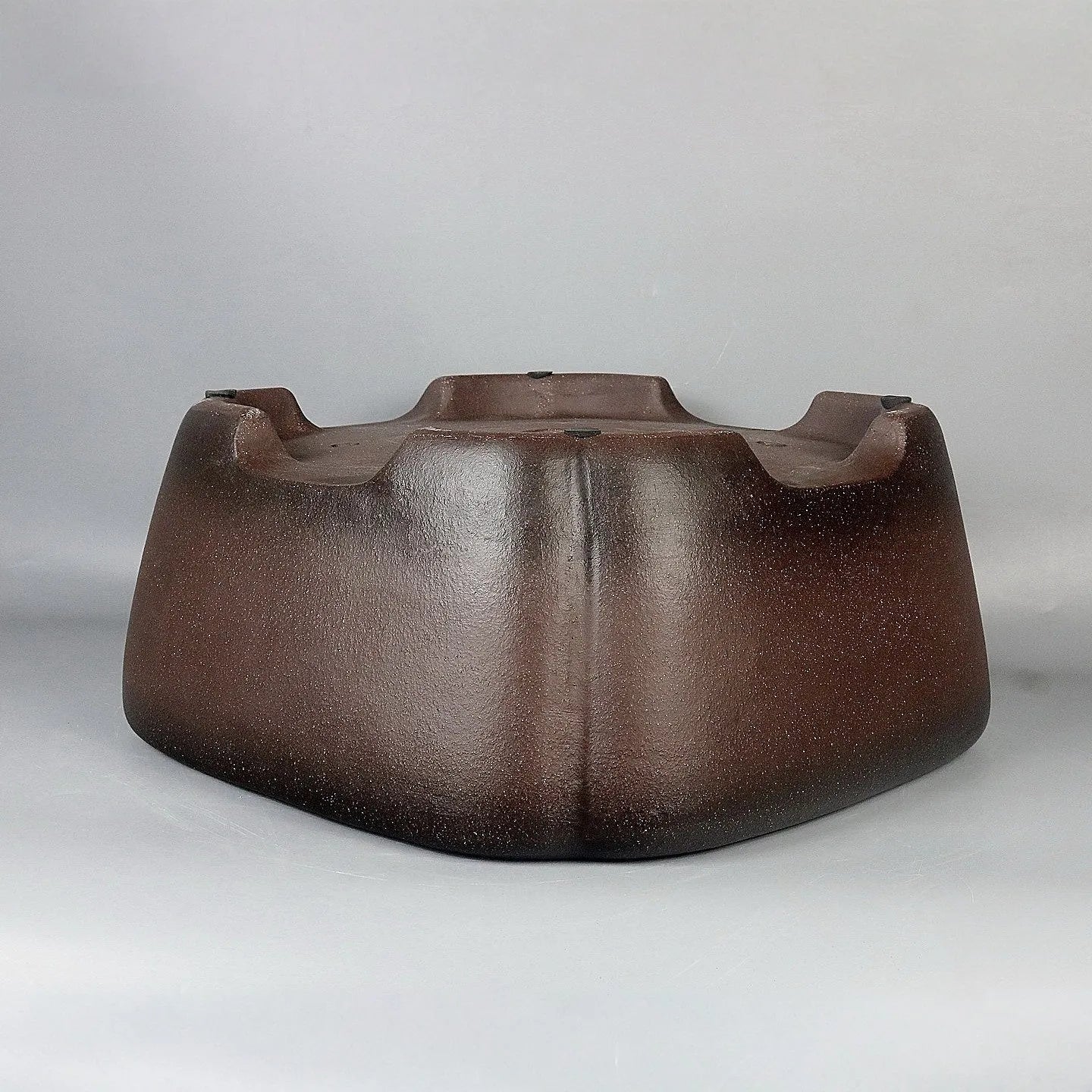 Handmade antique square purple clay ceramic bonsai flower pot with 41cm external size