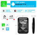 Android smart box for wireless CarPlay upgrade with ABS chassis and 81x54x15mm dimensions