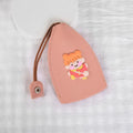 Colourful cartoon pull-out key case for car keys with PU leather construction