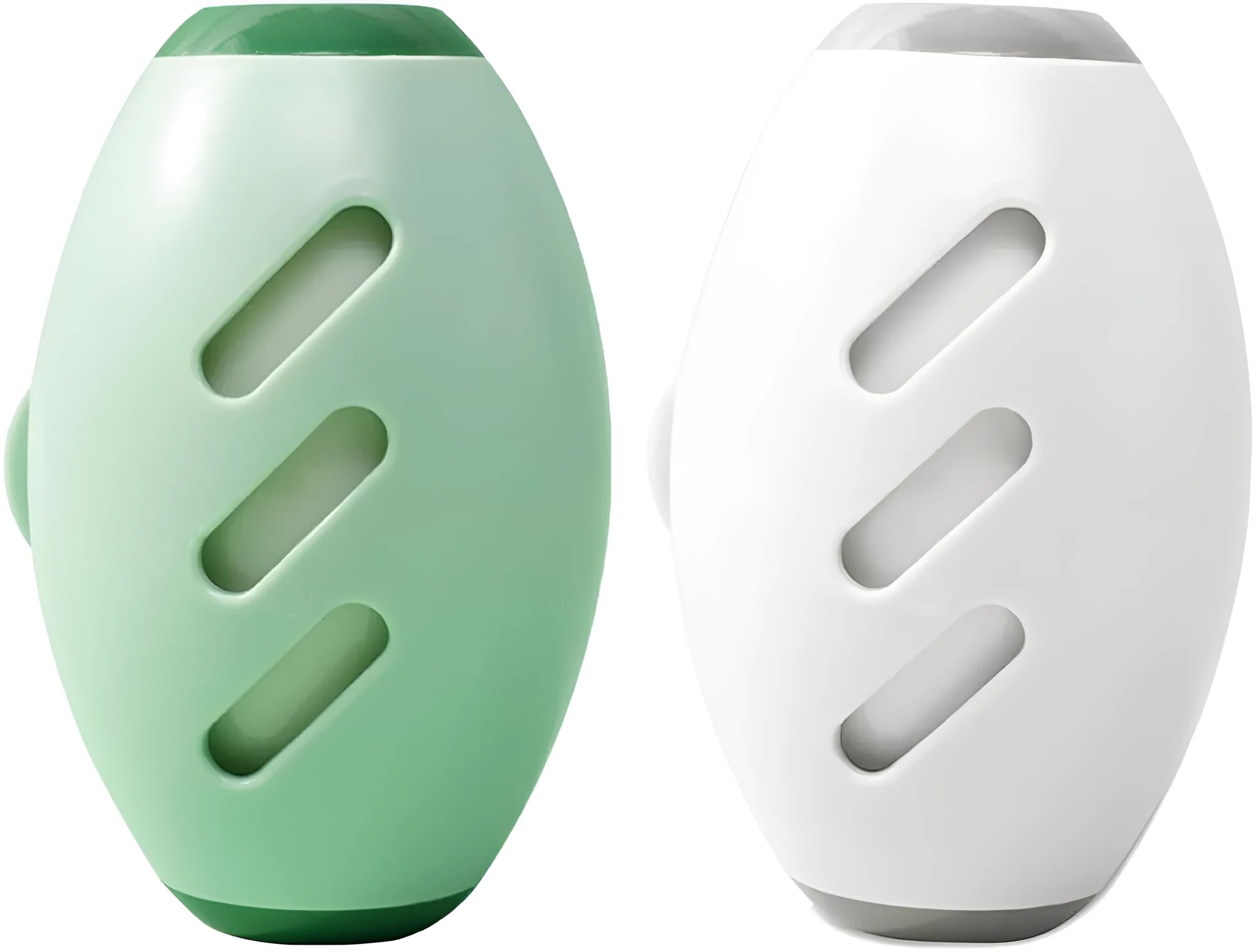 Green and white reusable gel lint roller ball for portable pet hair removal on clothing