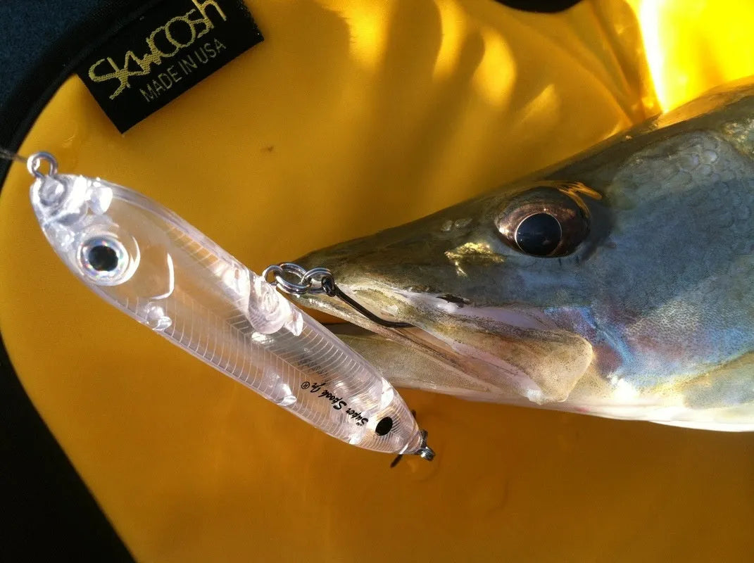 9.5cm transparent blank fishing bait body with 7mm fish eye hole for DIY soft plastic lure making