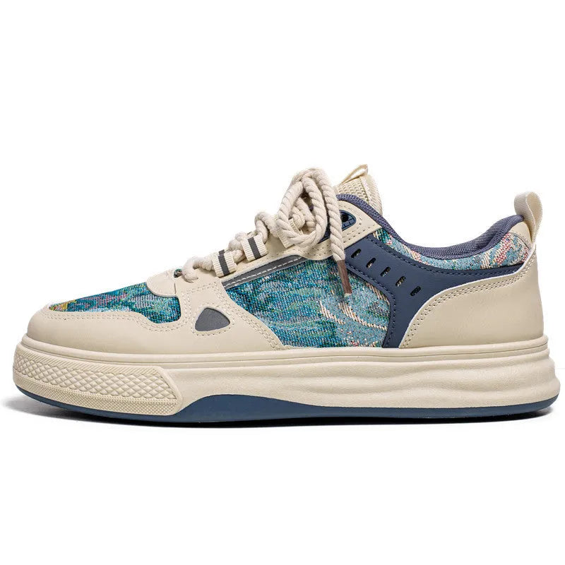 Canvas tide shoes in Milan green or beige colours with flat heel and round toe design