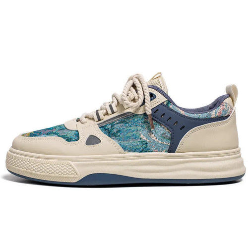 Canvas tide shoes in Milan green or beige colours with flat heel and round toe design