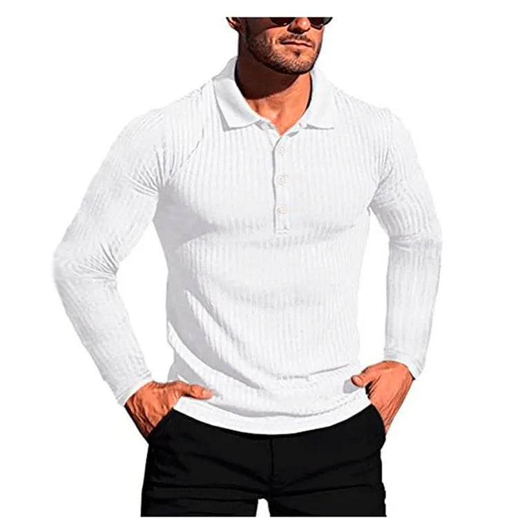 Men's striped high elastic slim knit bottoming shirt with short sleeves in loose fit