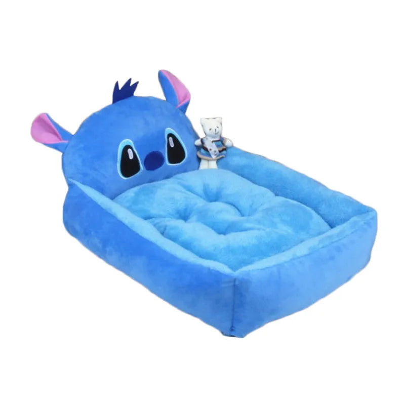 Cartoon-style washable pet bed sofa for small dogs and cats in multiple colours