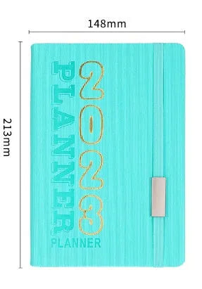 A5 student almanac diary with imitation leather cover showing monthly calendar layout and creative design elements