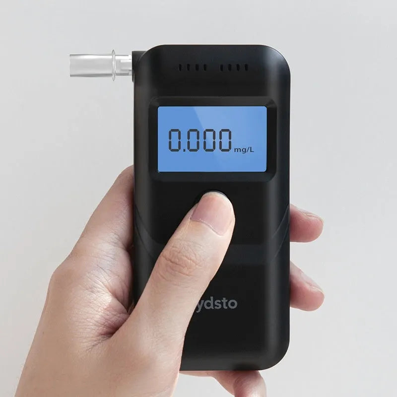 Black HD-JJCSY01 breath alcohol tester with portable design for personal use