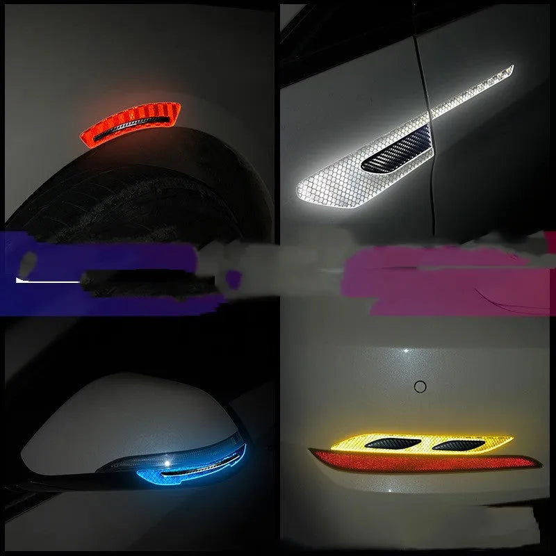 Blue reflective warning tape strips for car wheel bumper protection with 17mm width