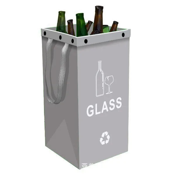 Blue 40-litre reusable PP plastic bin bag with dimensions 30cm wide by 50cm high.