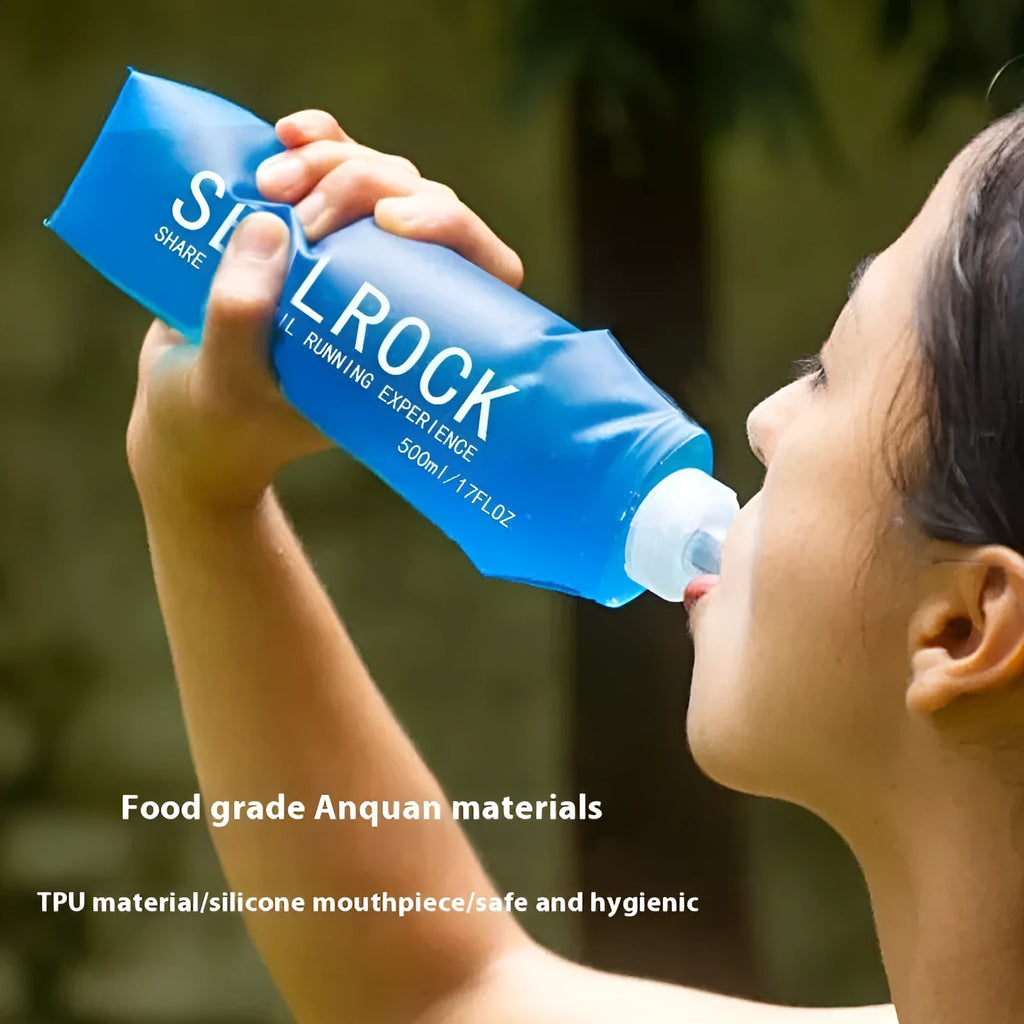 Rigid plastic portable hydration straw for mountain climbing and off-road cycling